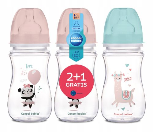 Dječja bočica Canpol babies široka protukolik 240ml Egzotične životinje 2+1 gratis