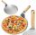 Premium Čelična Pizza Lopatica s Drvenom Ručkom Promjera 25 cm