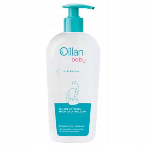 Oillan Baby 3u1 gel za kupanje, pranje tijela i kose 750 ml