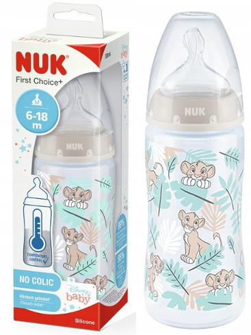 NUK Bočica First Choice+ s pokazateljem temperature Disney Kralj Lav 300ml