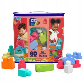    MEGA BLOKS Kocke u plastičnoj vrećici za djevojčice, 60 kockica