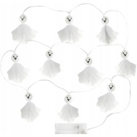    Svjetleći vijenac "Halloween airy ghosts", topla bijela, PartyPal, 200 cm