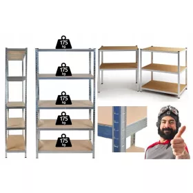 REGAL ZA SKLADIŠTENJE OD METALA 180x90x30 875kg