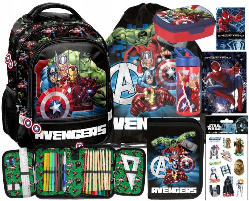 Paso Avengers školski ruksak s više odjeljaka crni