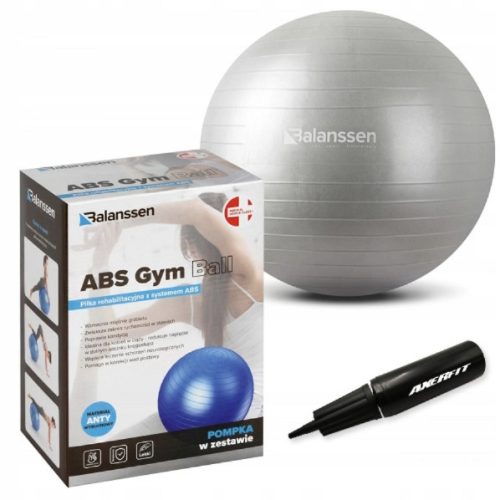  Balanssen Gym Ball 55 cm siva lopta za rehabilitaciju s ABS sustavom