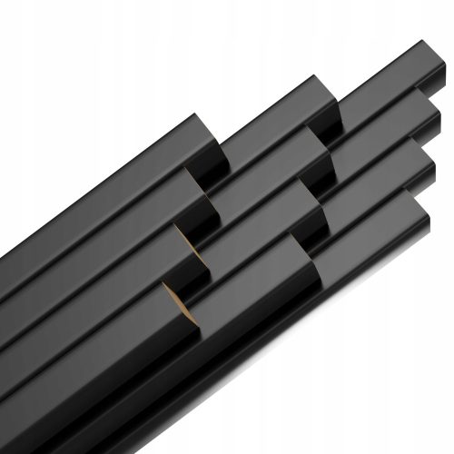 Stegu Set lamela Linea Single 12 komada, crne 3D, 275 cm