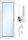 Prozor PVC balkonska vrata s otvaranjem na desnu stranu 865 x 2095 Bijela L/L