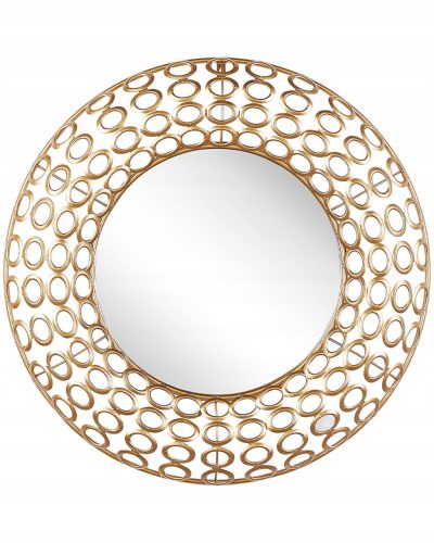  Beliani zidno ogledalo kružni metalni okvir 80 x 80 mm