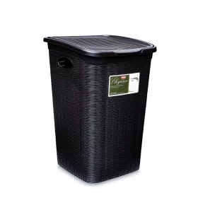   Stefanplast elegantna košara za rublje 50l, u nijansi moka smeđe s ratan dizajnom