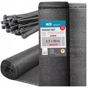 MREŽA ZA SJENJENJE SIVA 1,5x50m 95% POKRIV ZA OGRADU