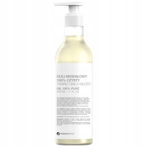 Botanicapharma 100% prirodno bademovo ulje za njegu lica, tijela i kose 500 ml