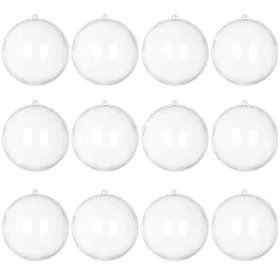  Kuglice plastične, prozirne, 12 cm, 12 kom