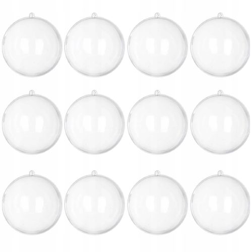  Kuglice plastične, prozirne, 12 cm, 12 kom