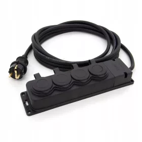  ELS Elektrotechnika produžni kabel 10 m, 4 utičnice, crni