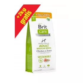  Brit Care Sustainable Adult Medium 12 kg+2 kg GRATIS
