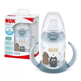NUK Butelka s ručkama 6m+ CAT&DOG Sensitive