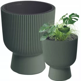    Lonac za cvijeće DTU24 29,8 cm x 29,8 x 36,5 cm promjer 29,8 cm plastične nijanse zelene