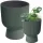  Lonac za cvijeće DTU24 29,8 cm x 29,8 x 36,5 cm promjer 29,8 cm plastične nijanse zelene