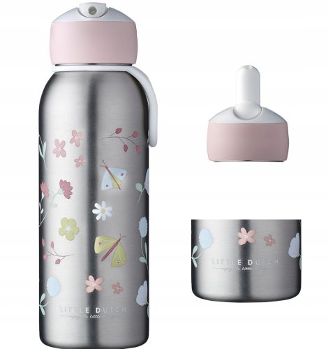Mepal termo boca s motivom cvijeća i leptira, 350 ml, srebrna
