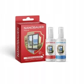   TEKUĆINA ZA IMPREGNACIJU PROZORA, STAKLA, HIDROFOBNA NANOBAUER SET 2x 100 ML