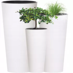    Posuda za cvijeće DTU24 25 cm x 25 x 47,6 cm promjer 25 cm plastična bijela