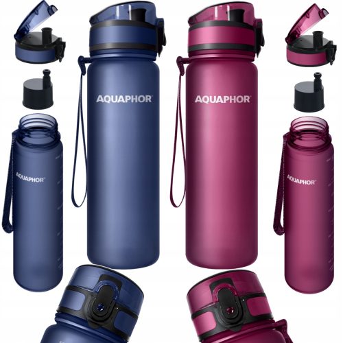 Aquaphor City Filter Boca Set 0,5L Granatno Crvena i Ljubičasta