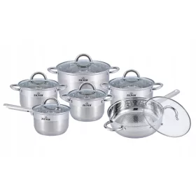 Zilner ZL-8106 set posuda, nehrđajući čelik, 12 komada.