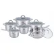 Zilner ZL-8106 set posuda, nehrđajući čelik, 12 komada.