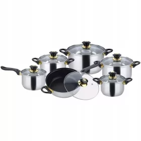 Kinghoff Jumbo set lonaca, nehrđajući čelik, 12 kom.