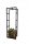 KoyGarden metalni drveni stalak 40 x 25 x 120 cm crni