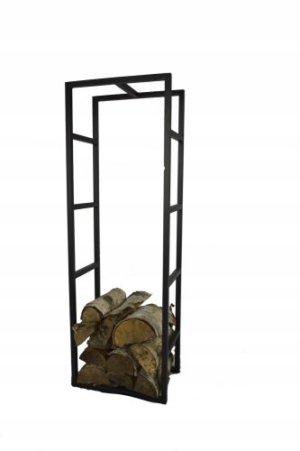 KoyGarden metalni drveni stalak 40 x 25 x 120 cm crni