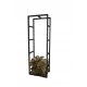 KoyGarden metalni drveni stalak 40 x 25 x 120 cm crni