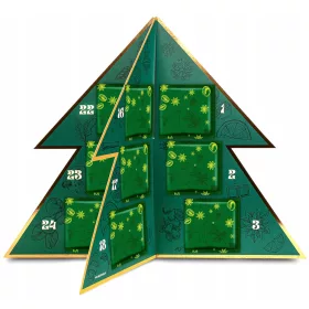    Adventski kalendar s KAVOM, 3D stojeća jelka, Nikoljdanski poklon