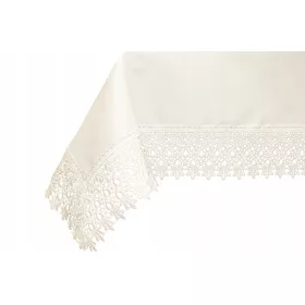   Stolnjak otporan na mrlje s gipurom 200x250 cm - Krem ekri obrus za elegantno uređenje stola