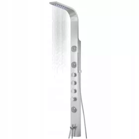   Tuš panel s hidromasažom Corsan Snake, srebrni termostat s LED svjetlima