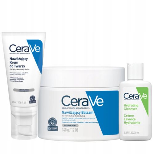 CeraVe Set Za Njegu Suhe i Normalne Kože - Krema, Balsam i Emulzija