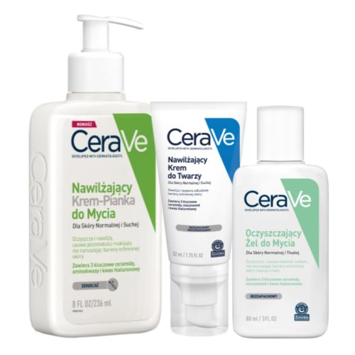 CeraVe Set za njegu normalne i suhe kože - krem i pjena za umivanje