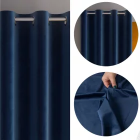 Poluzamračujuća zavjesa s prstenovima 140 cm x 160 cm