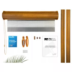 Roleta Dan-noć u aluminijskoj kazeti ZLATNI HRAST 55-60x150