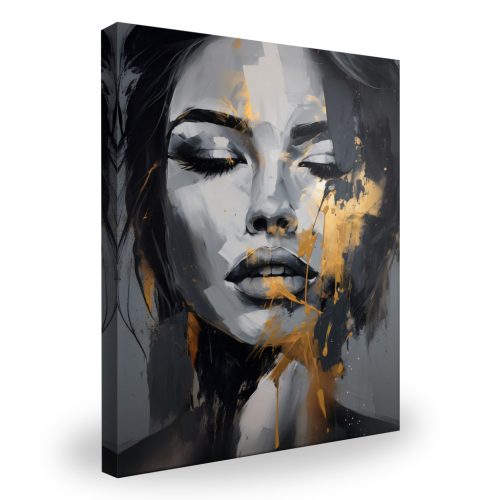  Slika na platnu Elegantni PORTRET ŽENE Apstraktni glamurozni stil 80x120
