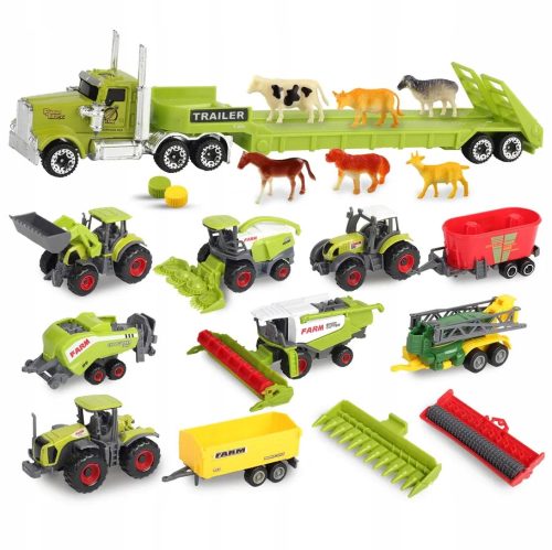 VELIKI SET POLJOPRIVREDNIH VOZILA TRAKTOR TRAKTOR KOMBAJN FARMER SET