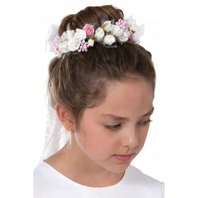 Komunijalni vijenac s ružom WK99K