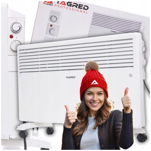 TAGRED 2000 W Električni Aluminijski Konvektorski Radijator Bijeli