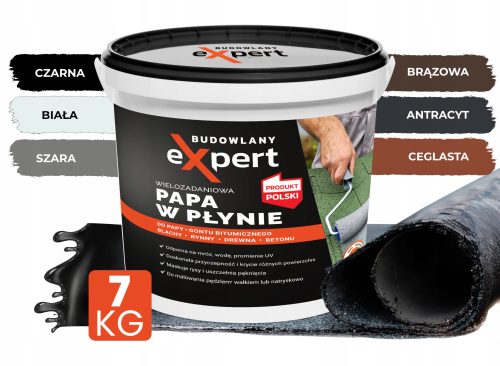 Budowlany Expert tekući krovni filc 7 kg sivi