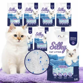 Silikonski pijesak za mačke bez prašine SILKY 3,8l