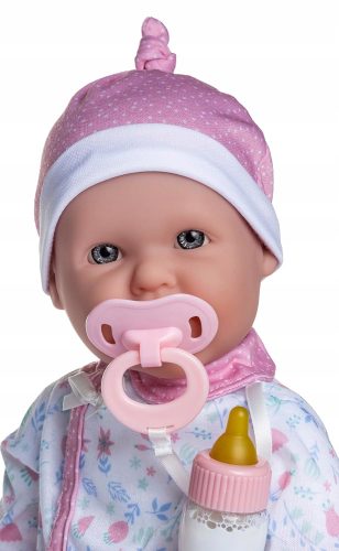 Lutka beba s mekim trbuhom, dudom i bočicom - La Baby - 40 cm