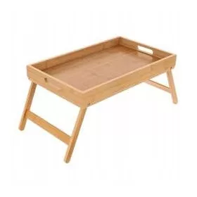   Sklopivi stol za doručak od bambusa s postoljem za prijenosno računalo