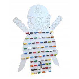 Nindža XL bijela polica za figure, blokovi, 71 kom