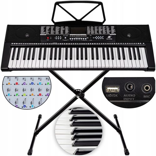 Zestaw keyboard statyw za učenje s besplatnim naljepnicama za tipkovnicu