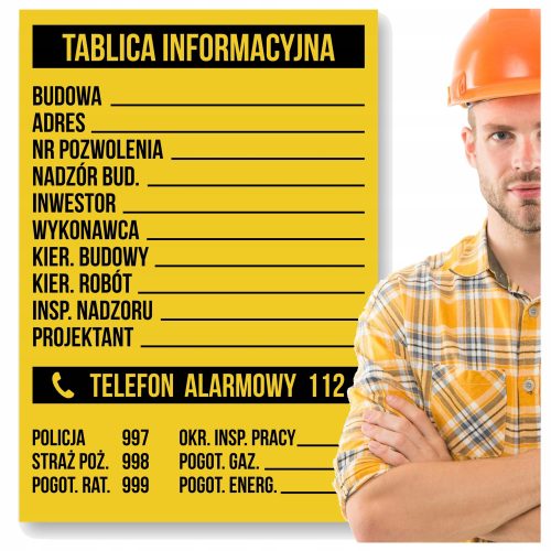 Tablica za sigurnost na gradilištu 50x70cm PVC